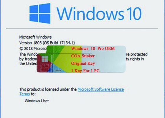Trung Quốc Nhãn dán Windows 10 Pro COA / OEM / Hộp bán lẻ có khóa gốc 1703 Phiên bản hệ thống Cuộc sống pháp lý Sử dụng bảo hành nhà cung cấp